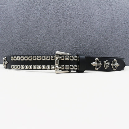 Heavy duty leather belt