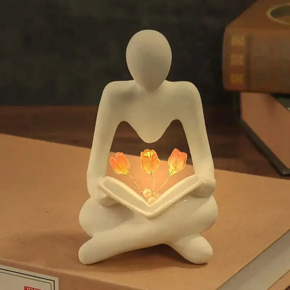 Resin Tulip Lamp Figurine