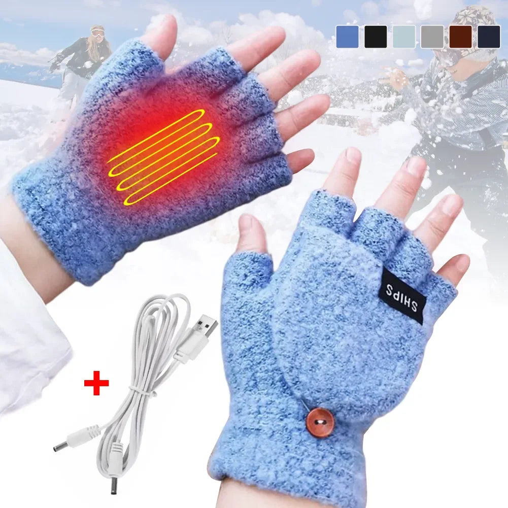 USB Rechargeable Electric Heating Gloves