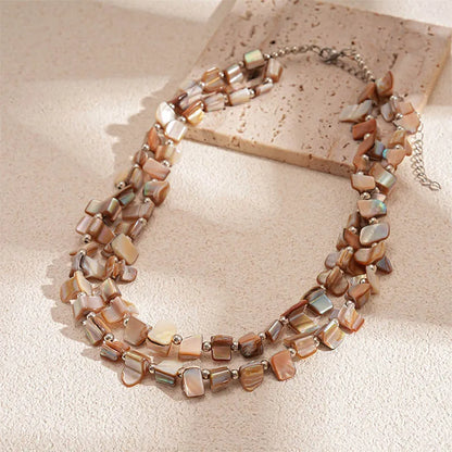 Colorful Geometric Statement Necklace