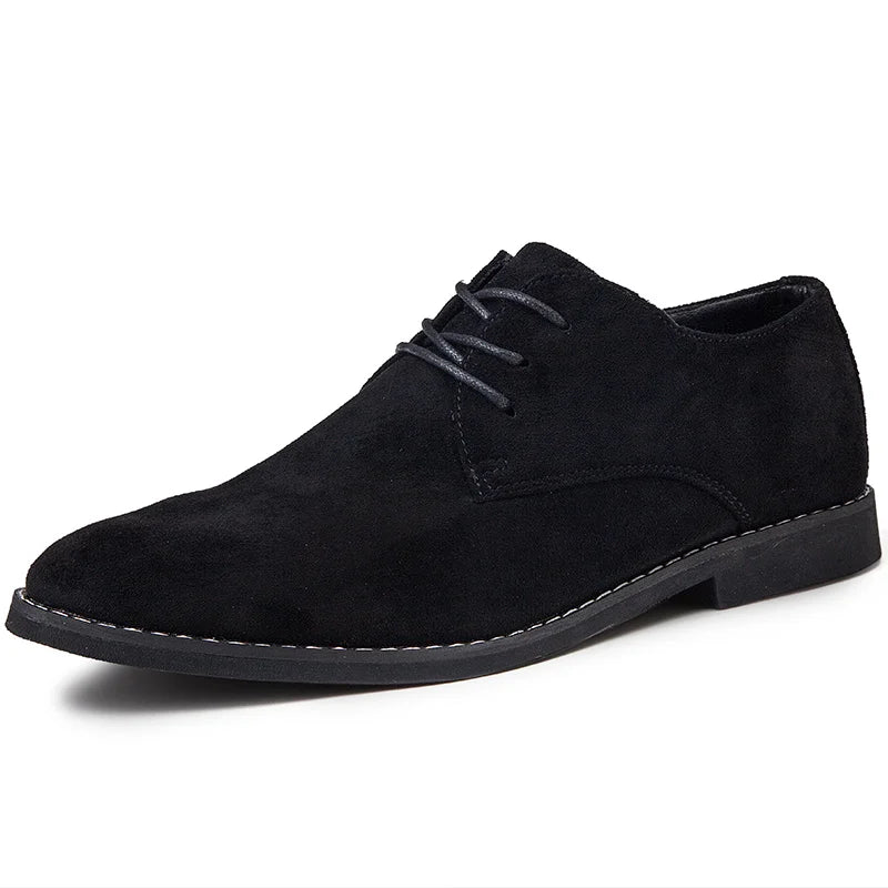 Suede Lace-Up Derby Shoes