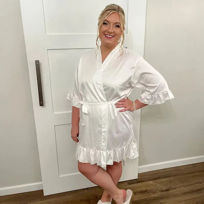 Elegant Satin Knee Robe