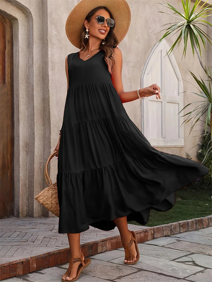 Vacation Beach Ruffles Dress