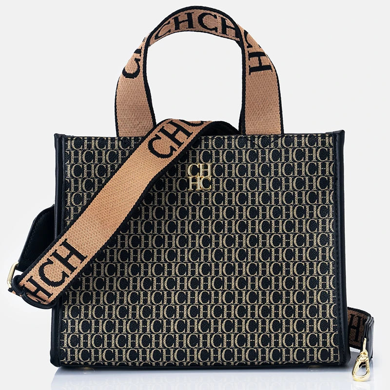 Monogram Print PU Tote