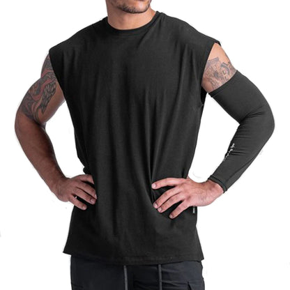 Oversized Cotton O-Neck Tank Top