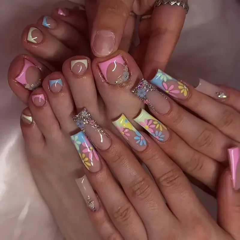 French Press-On Nail Set