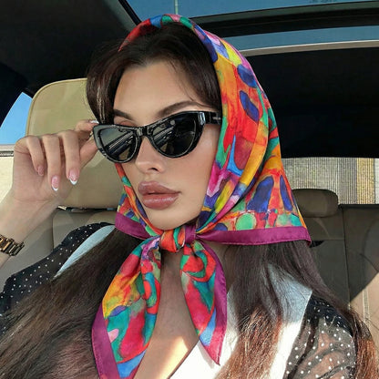 70cm Square Silk Satin Scarf