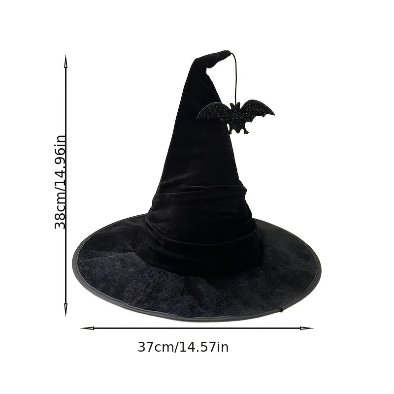 Crumpled Velvet Witch Hat