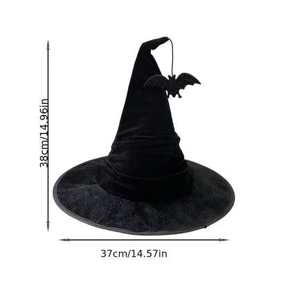 Crumpled Velvet Witch Hat