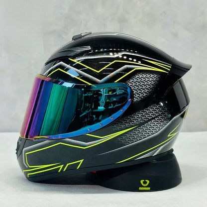 KEAZ Retro Vintage Full-Face Helmet