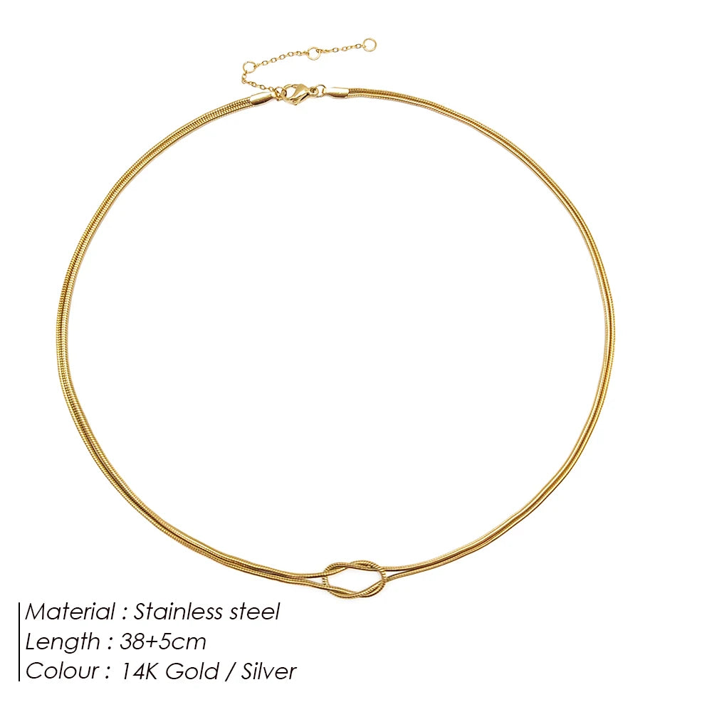 Knotted Snake Chain Necklace