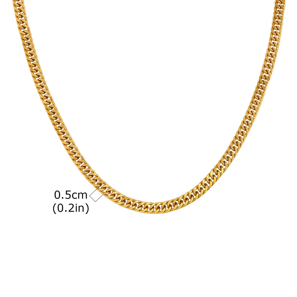 High Stainless Round Cuban Chain Daily