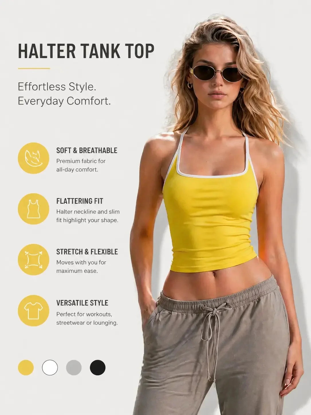 Thin-Strap Backless Yoga Tank