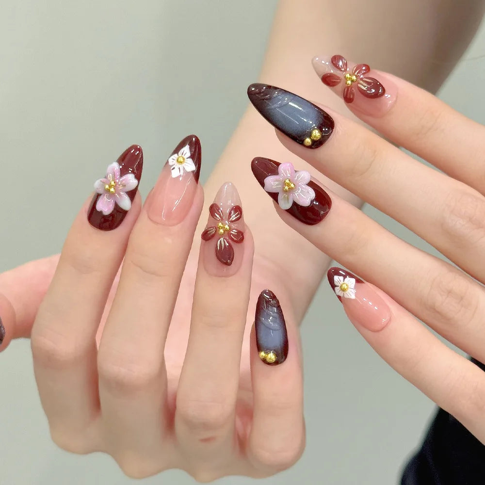 Floral Ballerina Press-On Nails