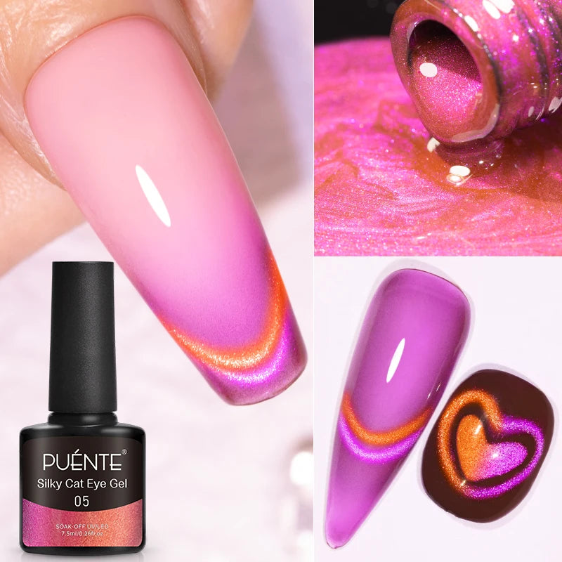 Wine Red Cat Eye Gel Polish