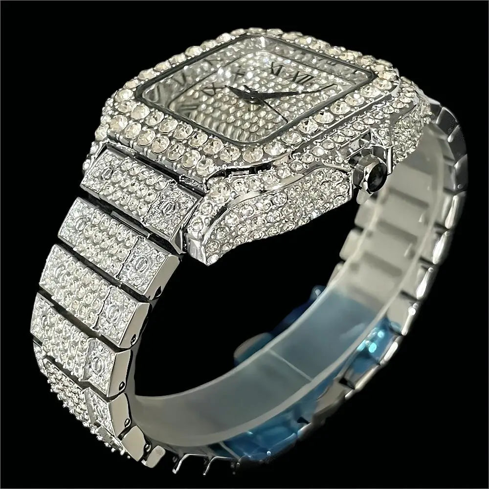 MISSFOX Ice Out Square Men’s Watch