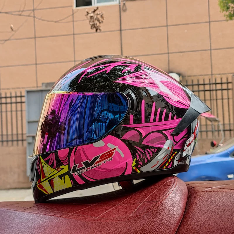 Double-Visor Full-Face Racing Helmet