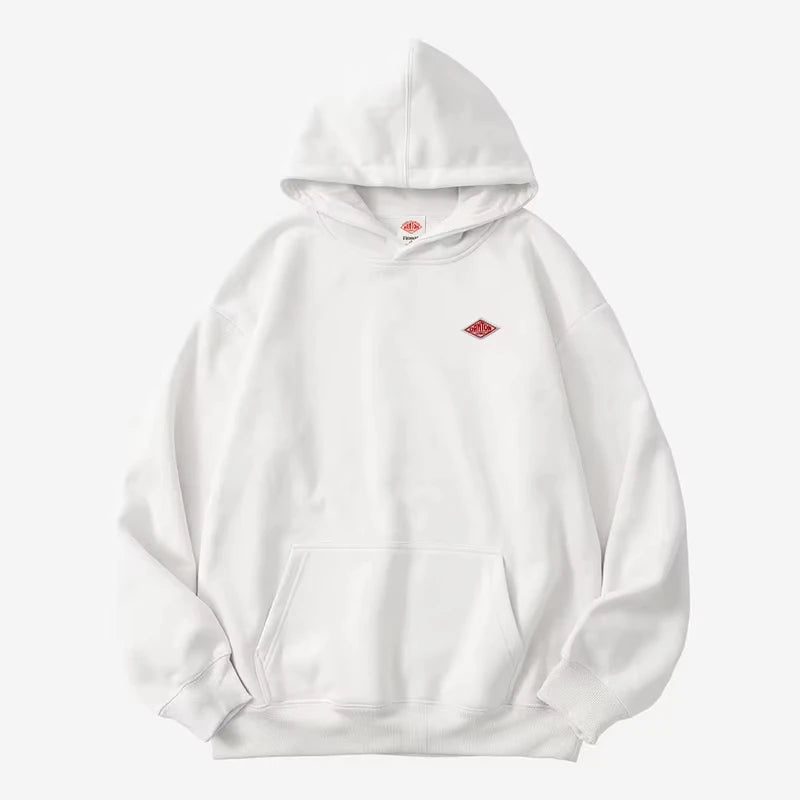 Plush Embroidered Hooded Sweatshirt