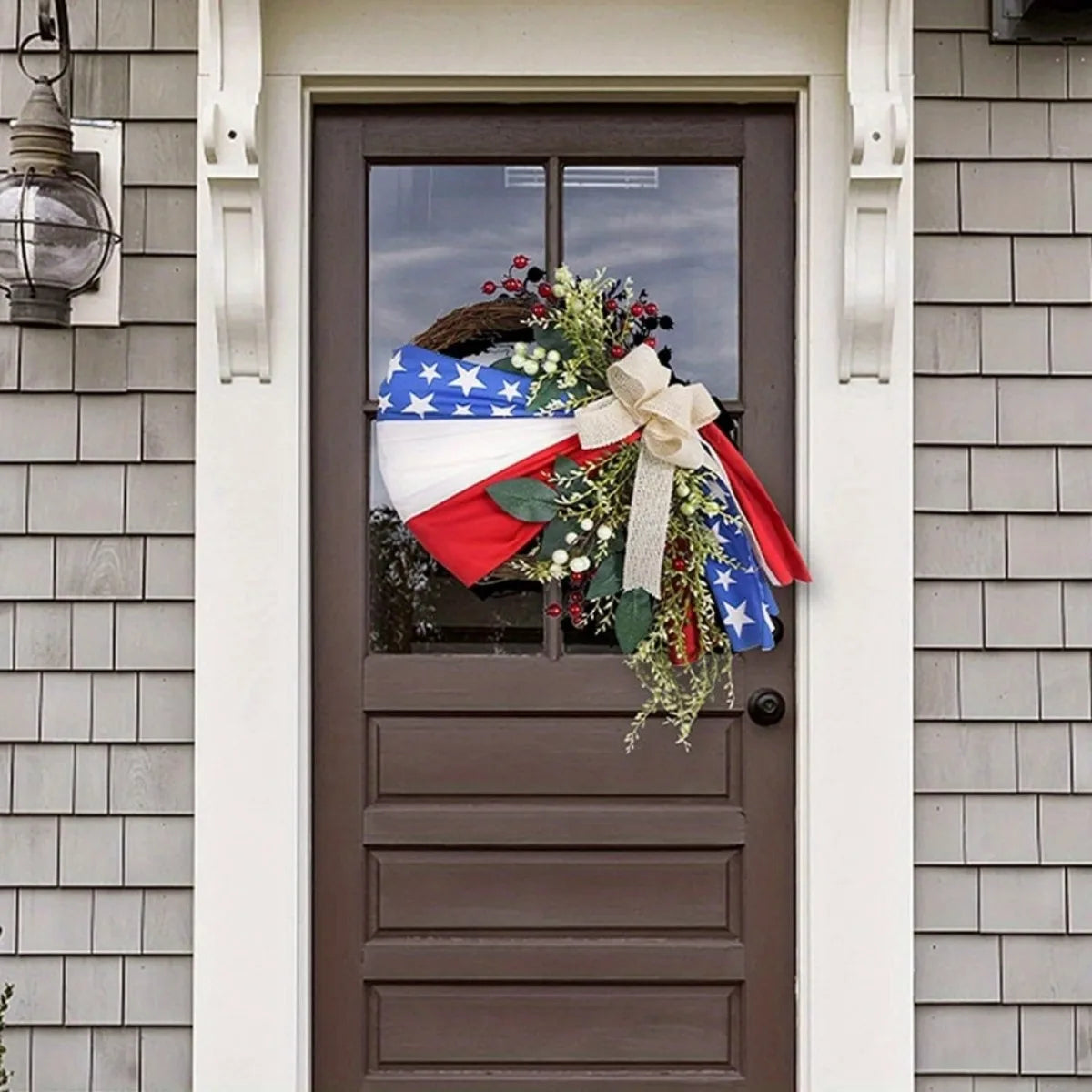 American Flag Themed Wreath