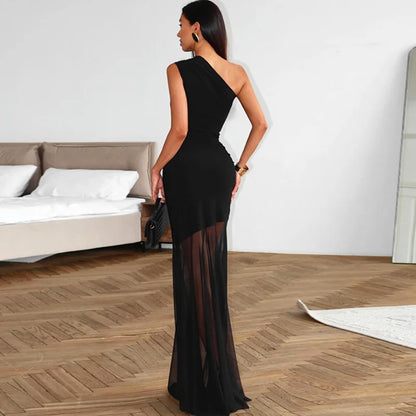 Sheer Floor-Length Dress