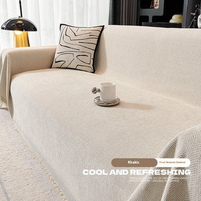 Tassel Chenille Sofa Cover