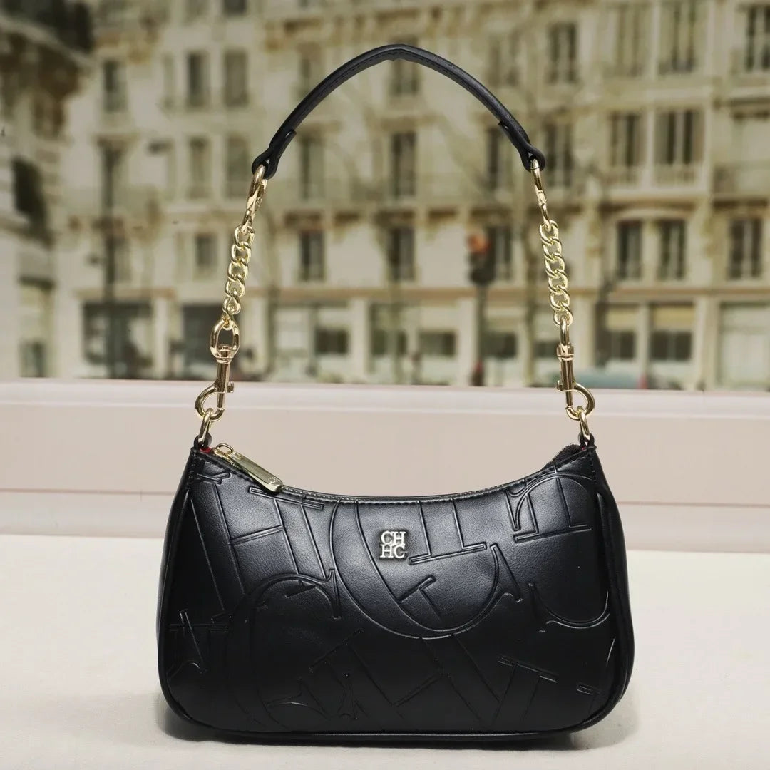 Moon-Shaped PU Crossbody Bag