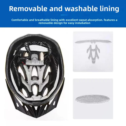 Carbon-Pattern Hollow-Vent Bike Helmet