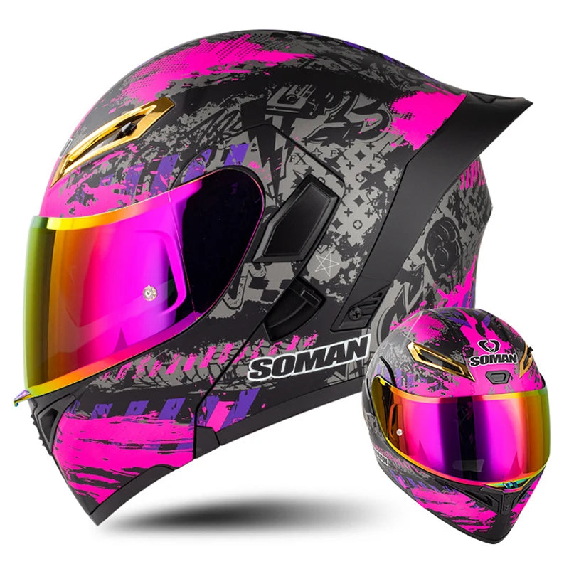Quick-Release Dual-Lens Modular Helmet