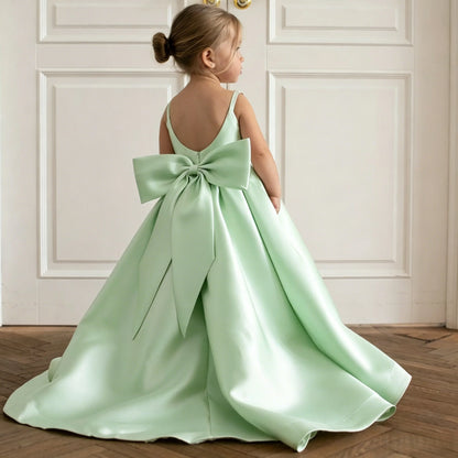 Satin A-Line Flower Girl Dress