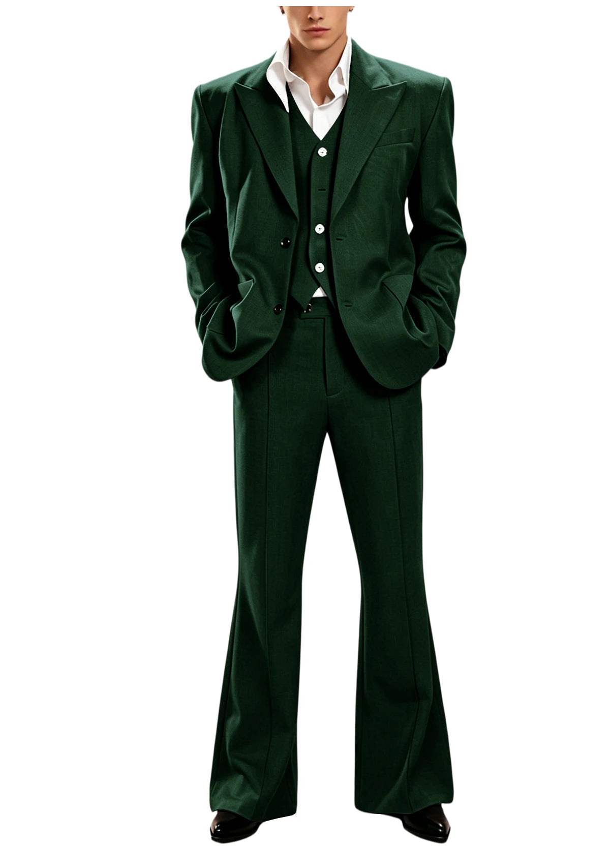 Vintage Peak Lapel Slim Suit