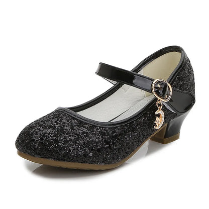 Leather Princess Heeled Shoes