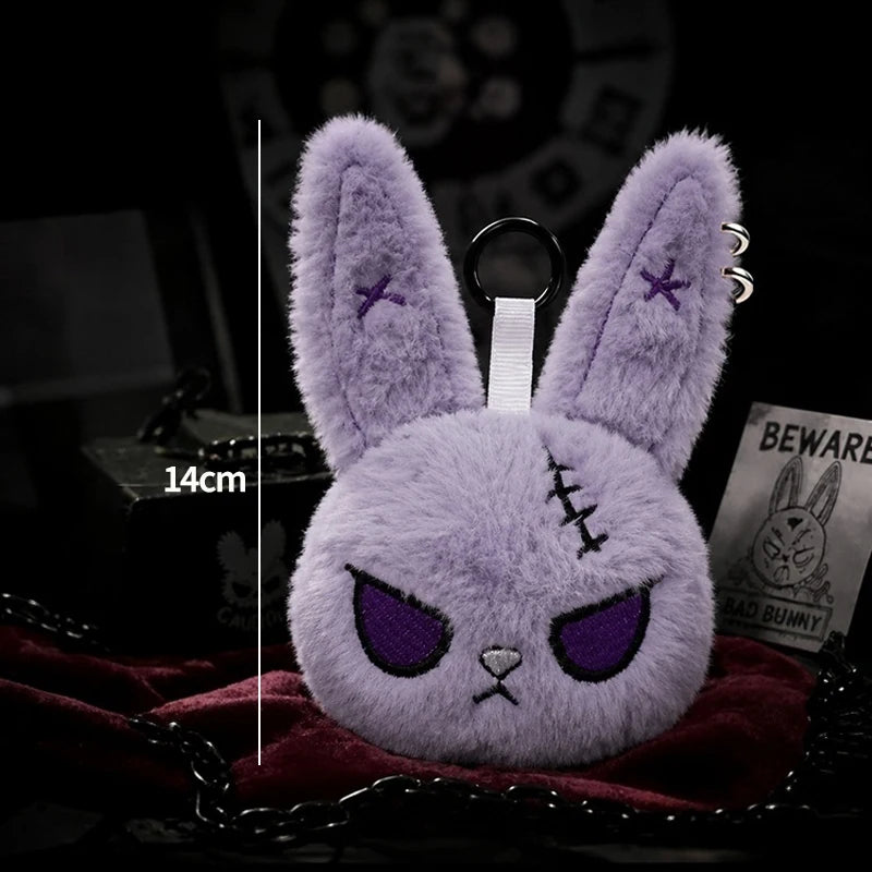 Gothic Bunny Keychain Rabbit Head