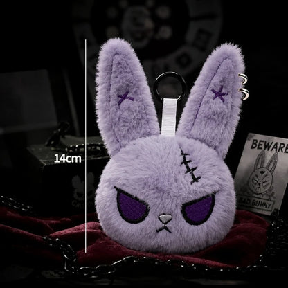 Gothic Bunny Keychain Rabbit Head