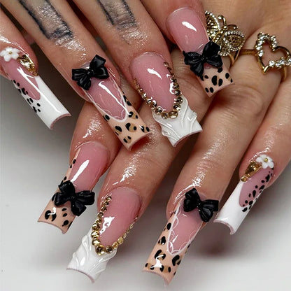 Leopard Cherry Press-On Nails