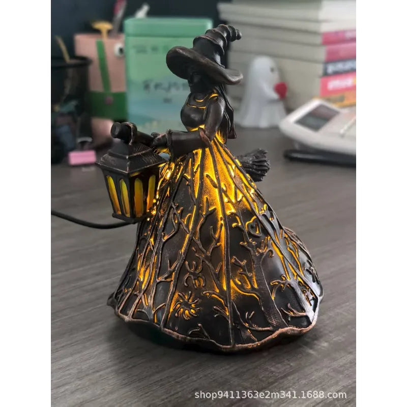Gothic Witch Lamp Decor