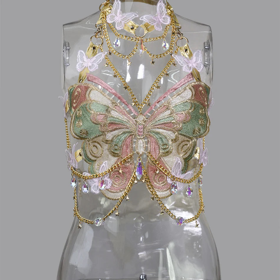 Butterfly Embroidered Top