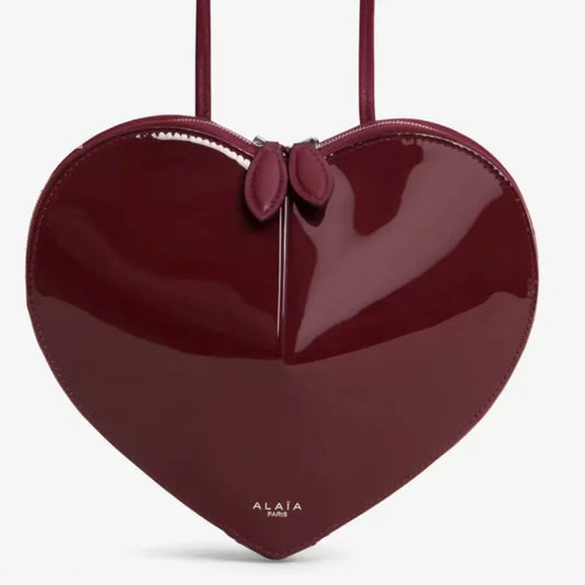 Heart-Shaped Leather Crossbody Bag