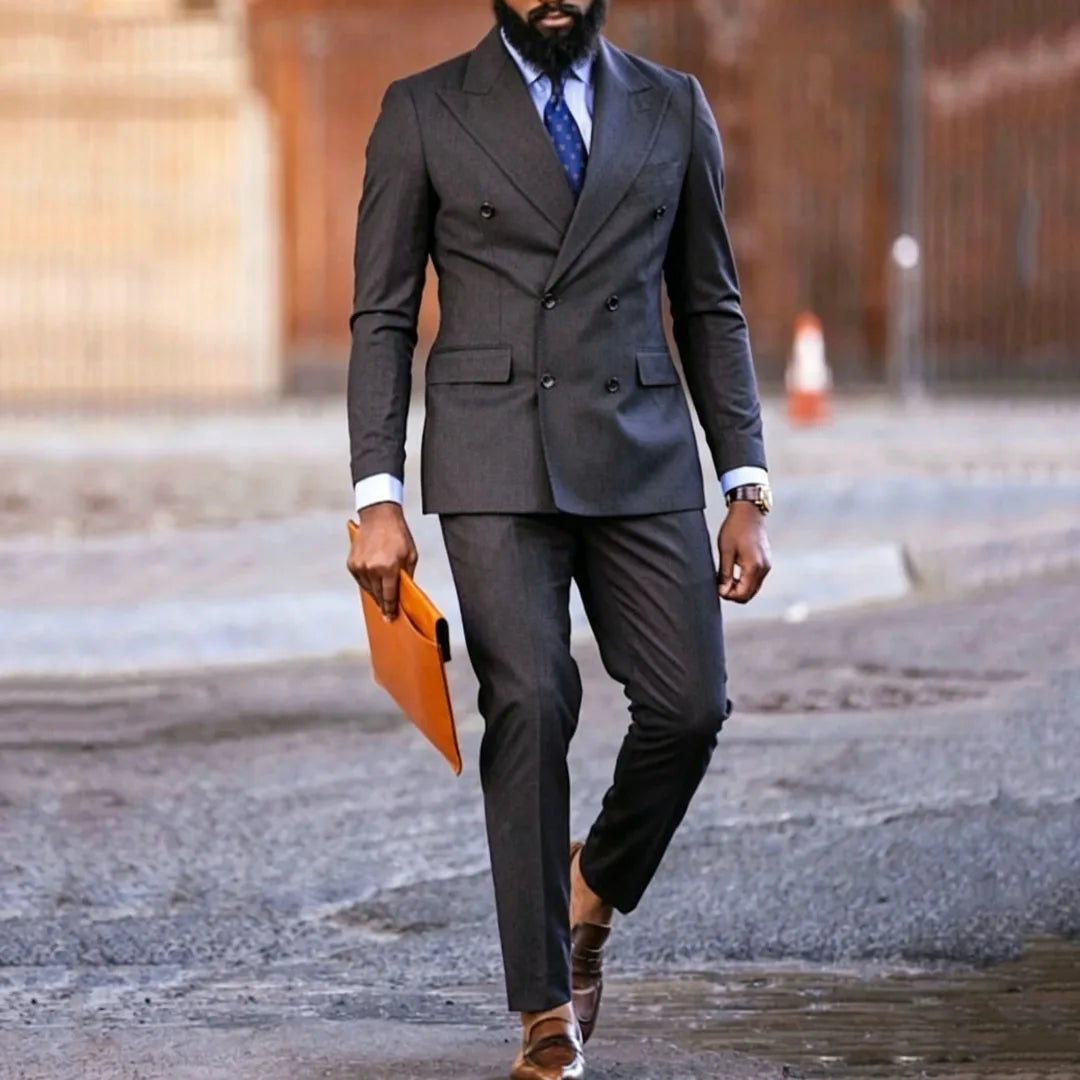 Dark Purple Double Button Suit