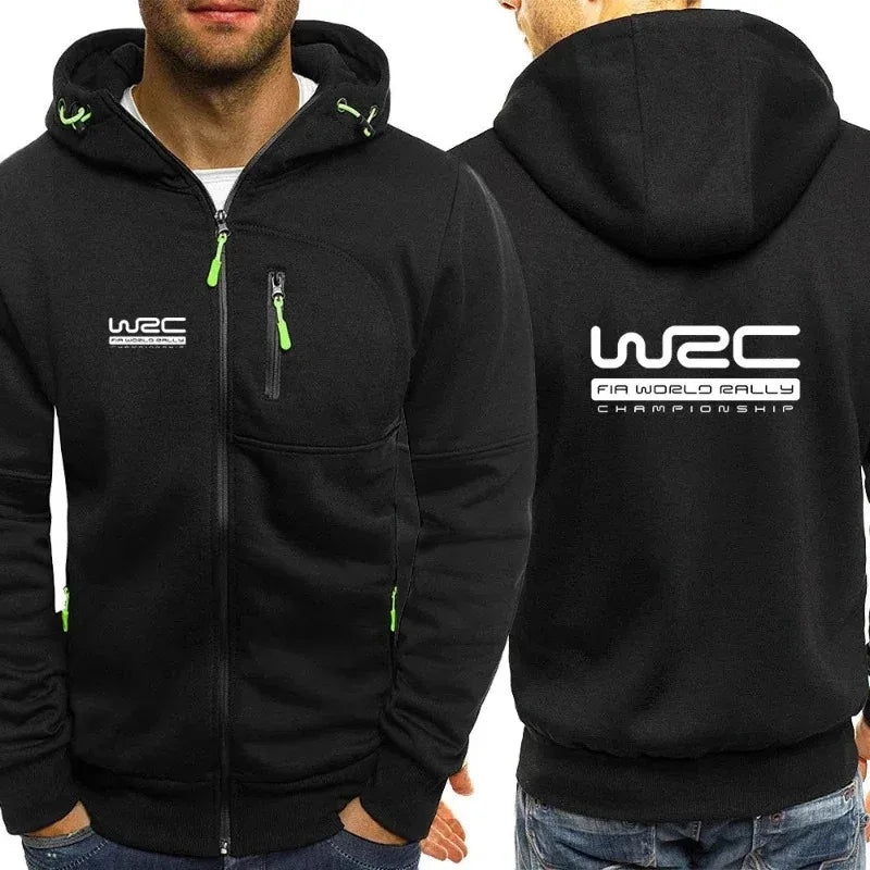 Logo Print Zip Hoodie