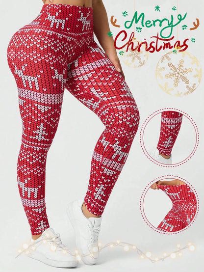 Christmas Print Holiday Leggings