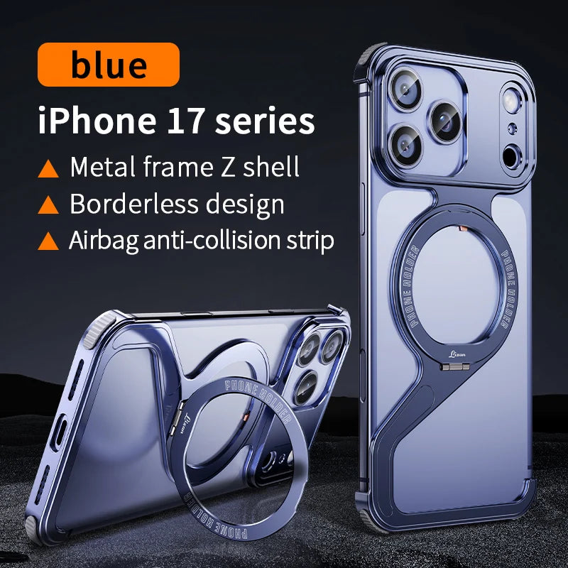 Metal Magnetic Case for iPhone 17 Pro Max | 17 Pro | 16 Pro Max | 16 Pro | 15 Pro Max | 15 Pro