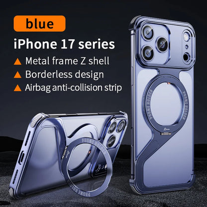 Metal Magnetic Case for iPhone 17 Pro Max | 17 Pro | 16 Pro Max | 16 Pro | 15 Pro Max | 15 Pro