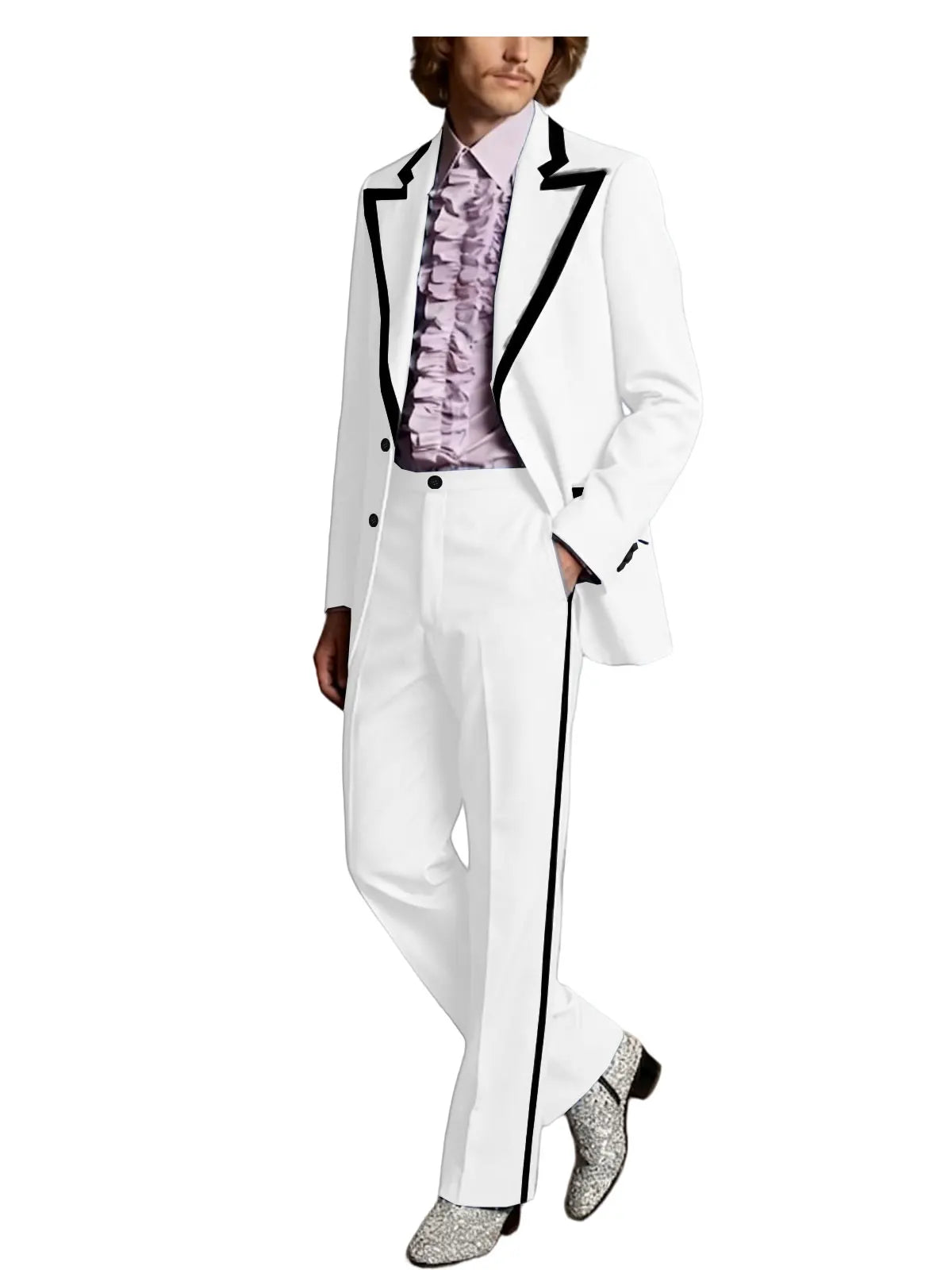 Tuxedo Black Trim Slim Suit