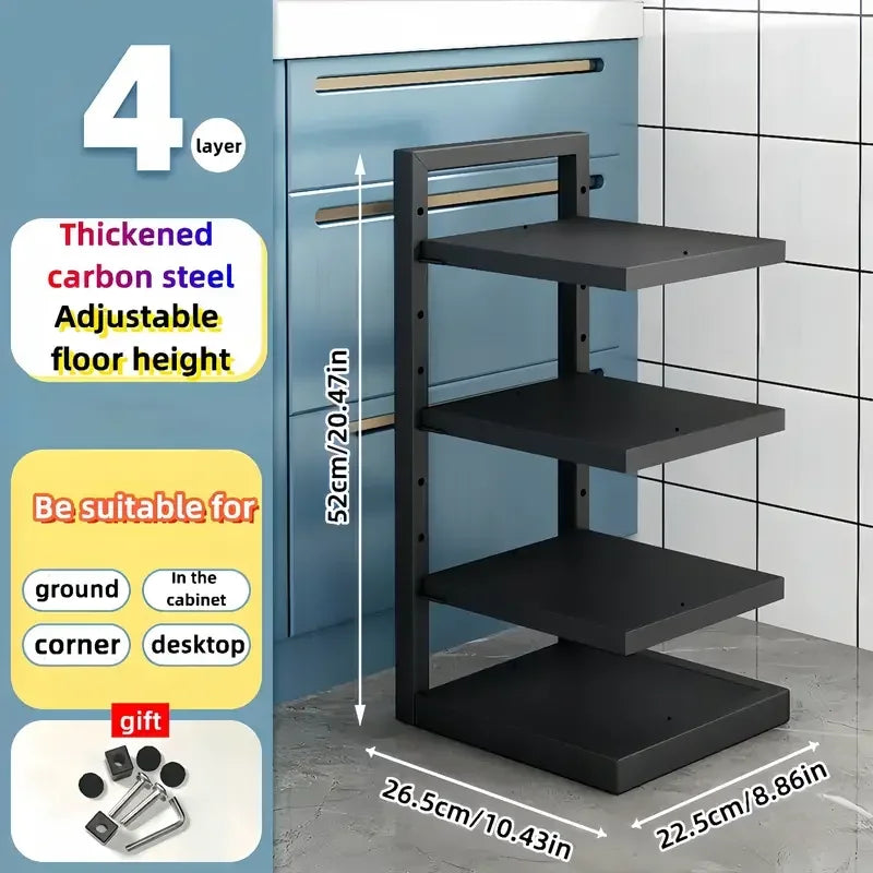 Steel Reusable Organzier Kitchen Adjustable