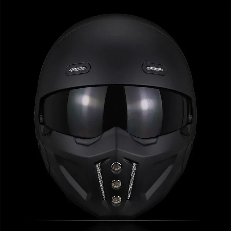 Half-Open Retro Locomotive-Style Helmet