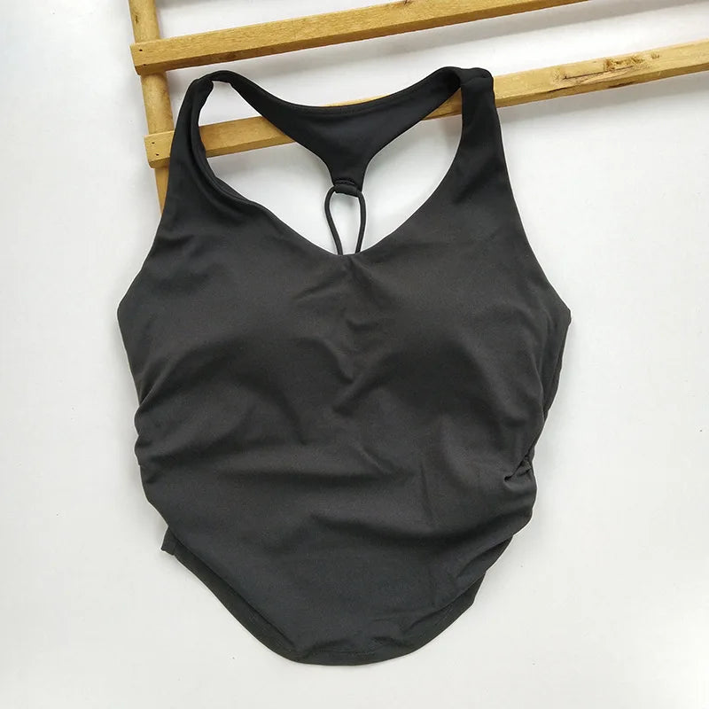 Cutout Back Ruched Tank