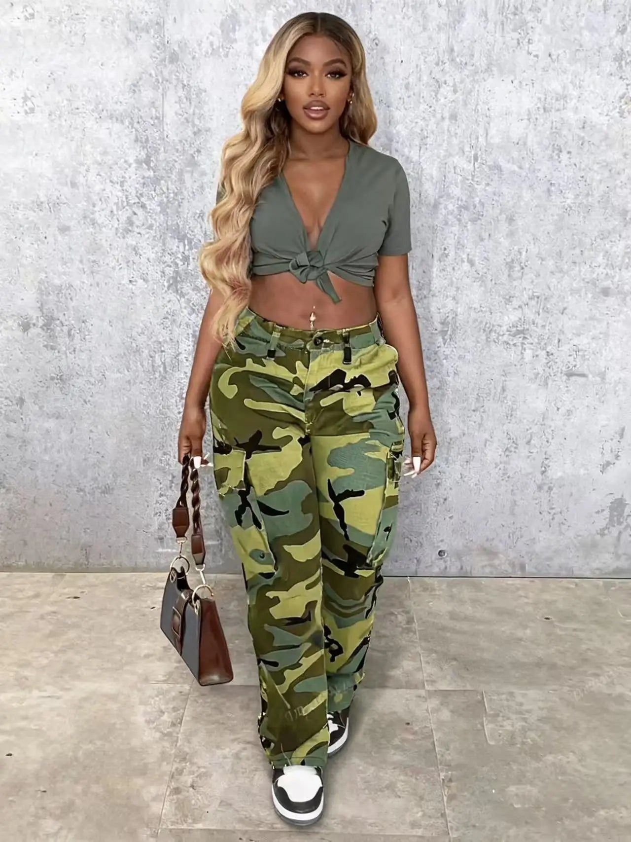 Camouflage Multi-Pocket Cargo Pants