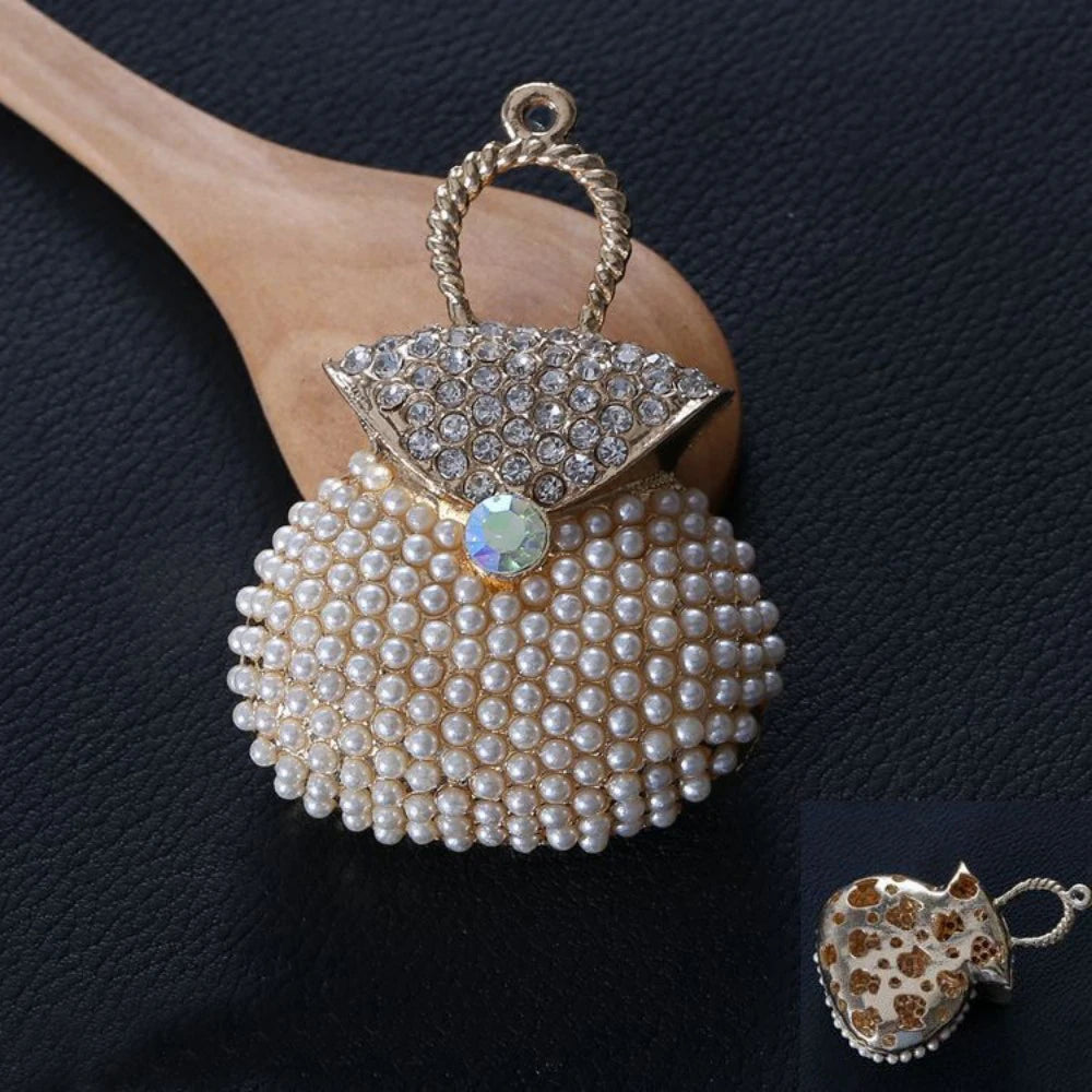 Pearl Beads Zircon Studded Key