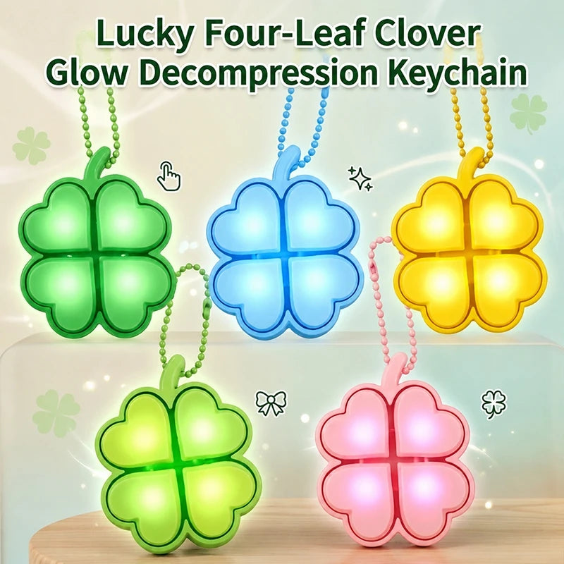 Clover Keycap Keychain LED Clicker