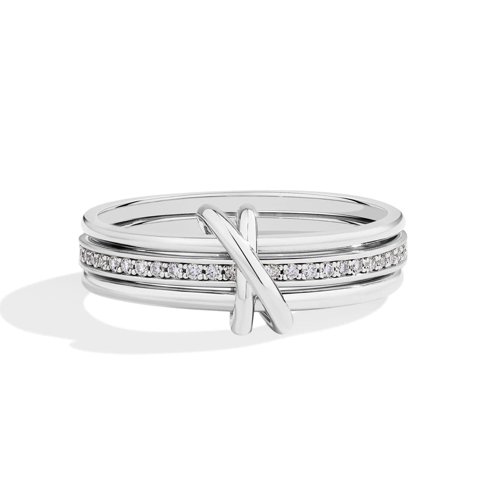 Round Moissanite Connect Ring